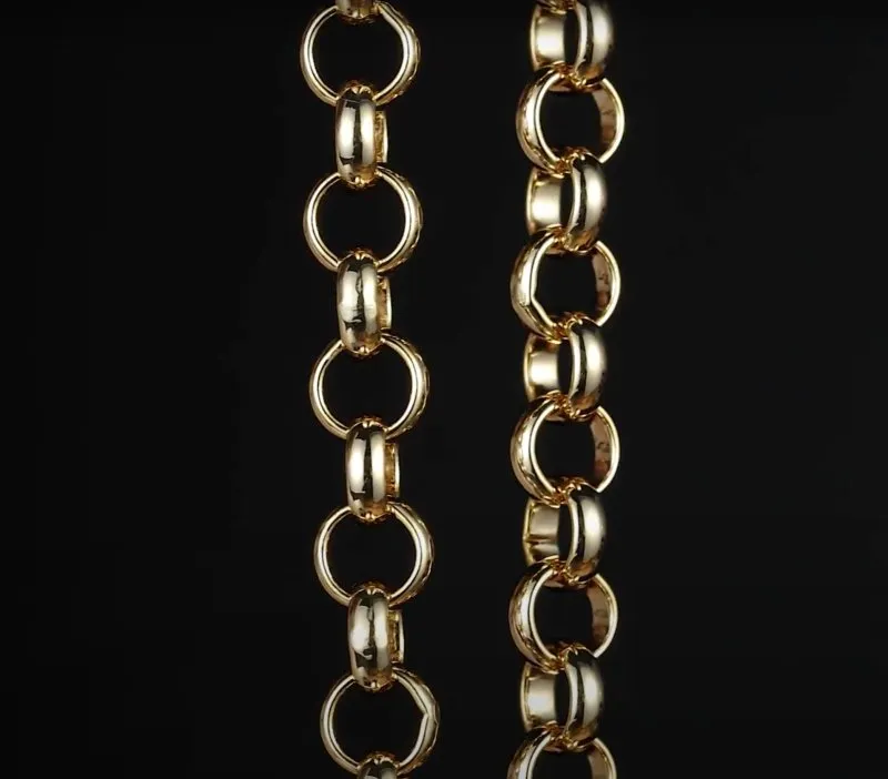 10mm Gold Belcher Bracelet Classic 9 Inches
