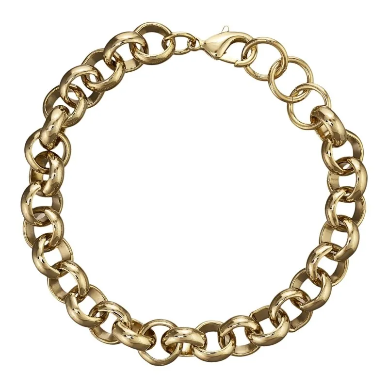 10mm Gold Belcher Bracelet Classic 9 Inches