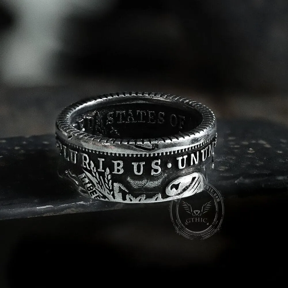 1896 Morgan Dollar Pattern Alloy Ring