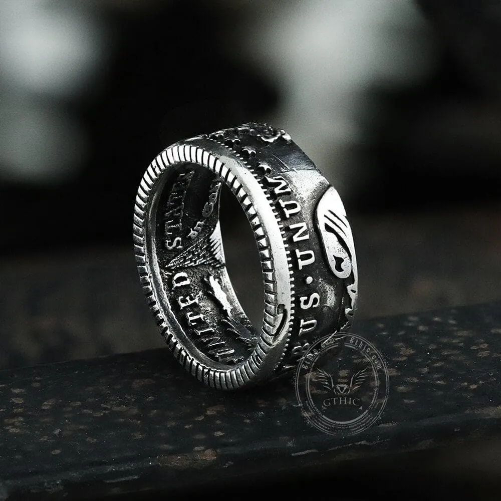 1896 Morgan Dollar Pattern Alloy Ring