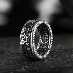 1896 Morgan Dollar Pattern Alloy Ring