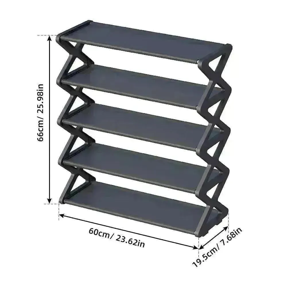 5 Tier X shaped Simple & stylish Shoe Rack Storage