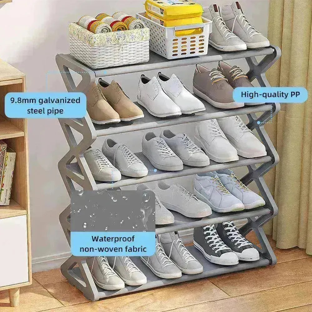 5 Tier X shaped Simple & stylish Shoe Rack Storage