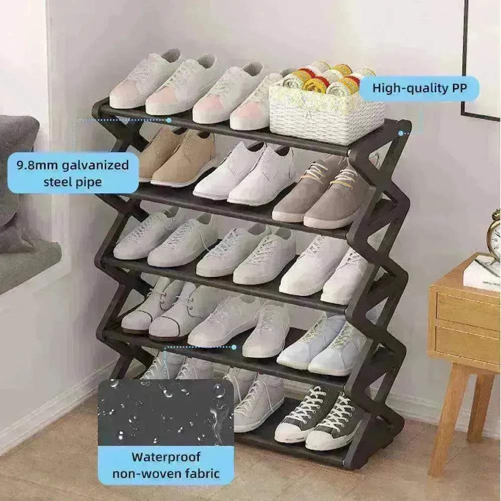 5 Tier X shaped Simple & stylish Shoe Rack Storage