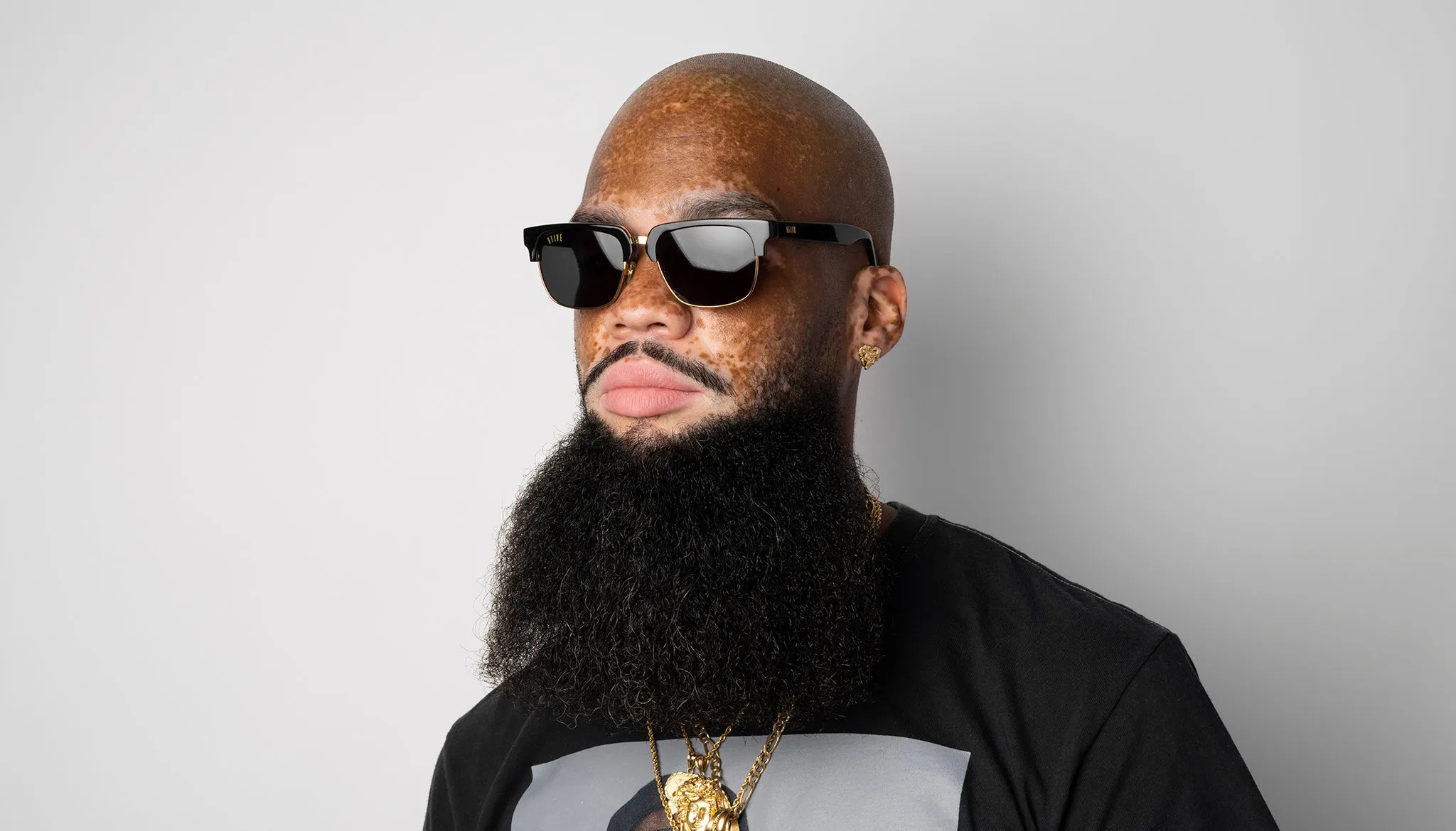 9FIVE Belmont Black & 24K Gold Sunglasses