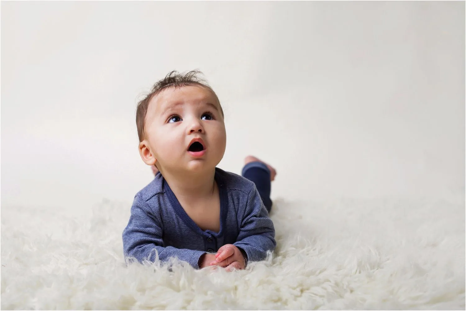 Adorable Cute Baby Boy In Blue