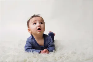 Adorable Cute Baby Boy In Blue