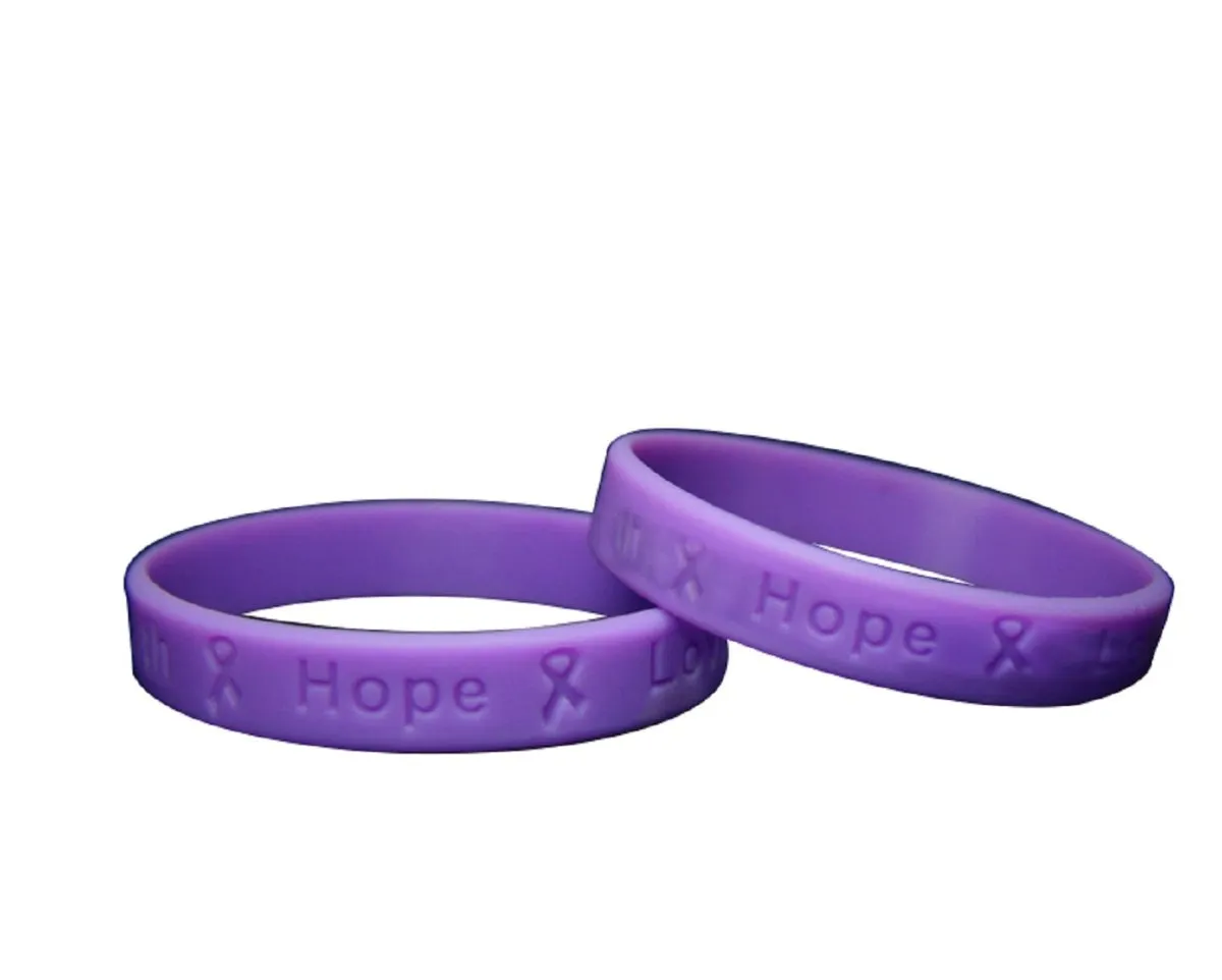 Adult Alzheimer's Awareness Silicone Bracelet Wristbands