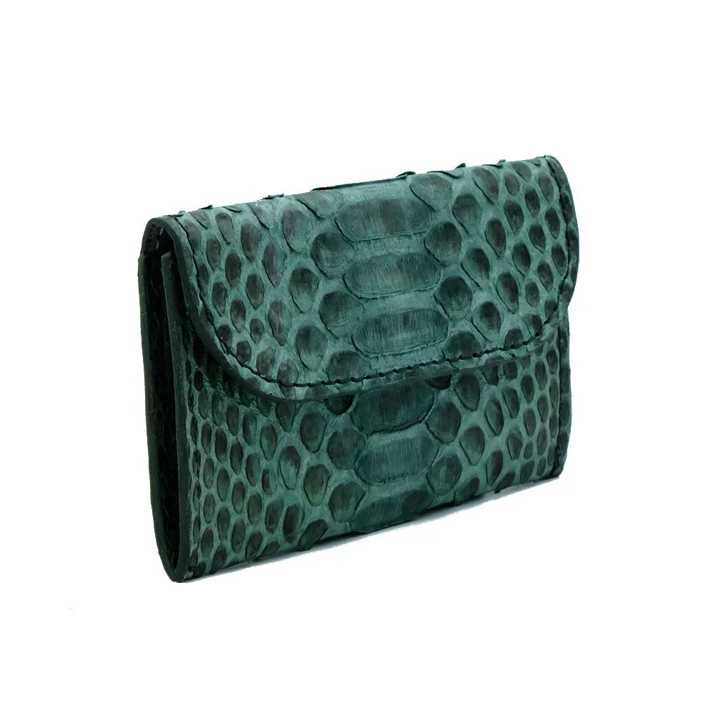Agra Green Motif Button Cardholder