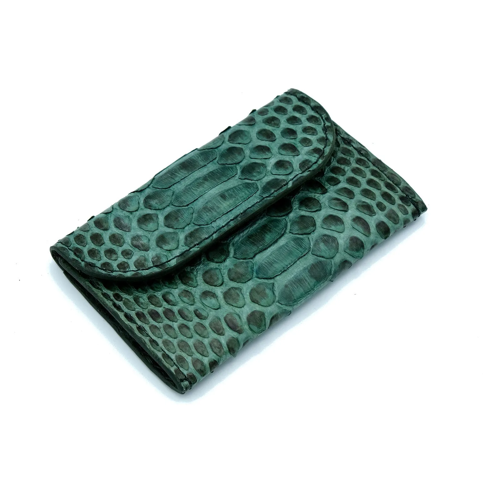 Agra Green Motif Button Cardholder