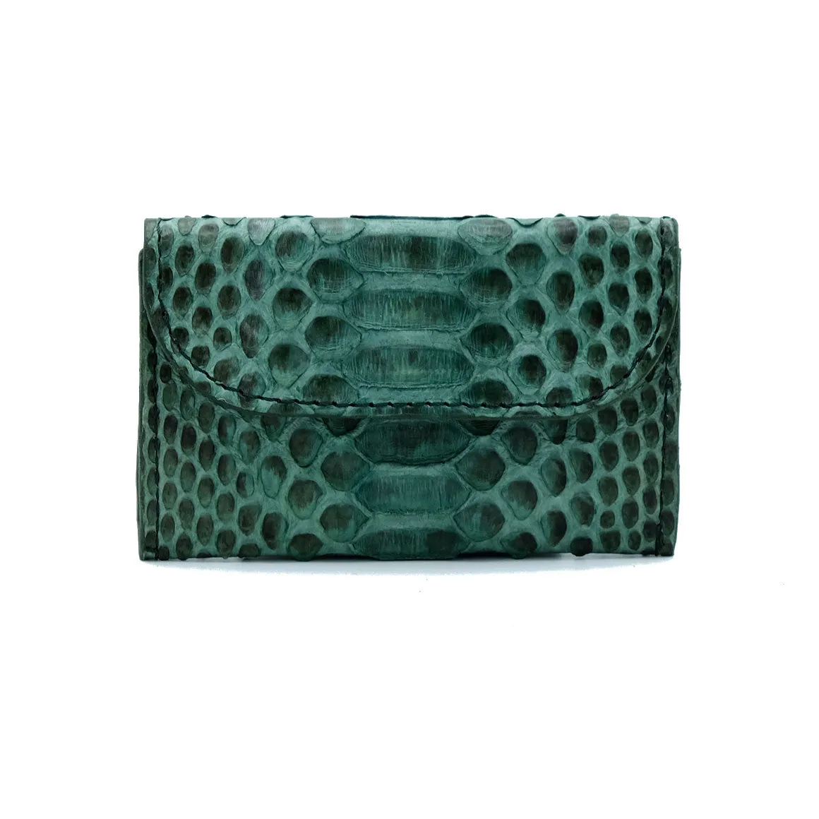Agra Green Motif Button Cardholder