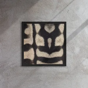 Beige Zebra Artwork Framed Canvas Print