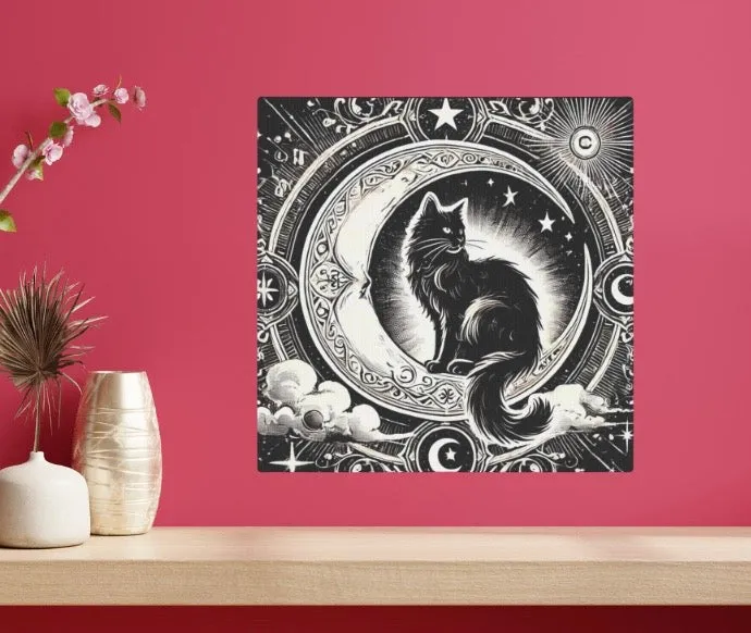 Black Cat Moon Tarot - Wall Art Decor 8x8