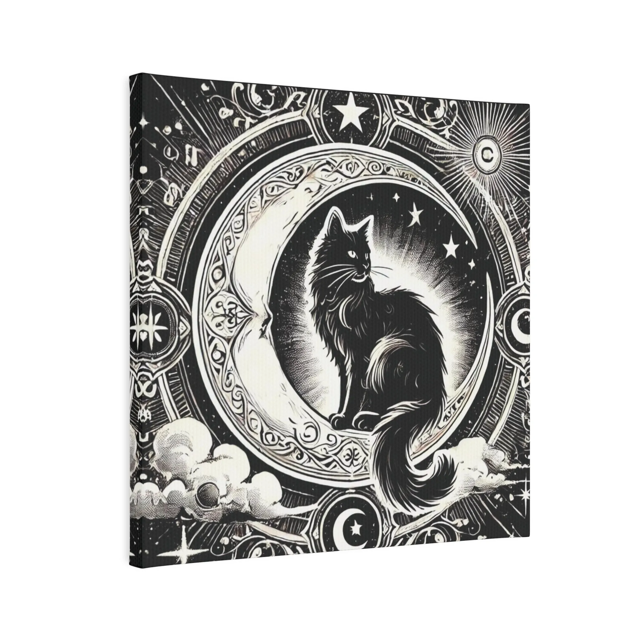 Black Cat Moon Tarot - Wall Art Decor 8x8