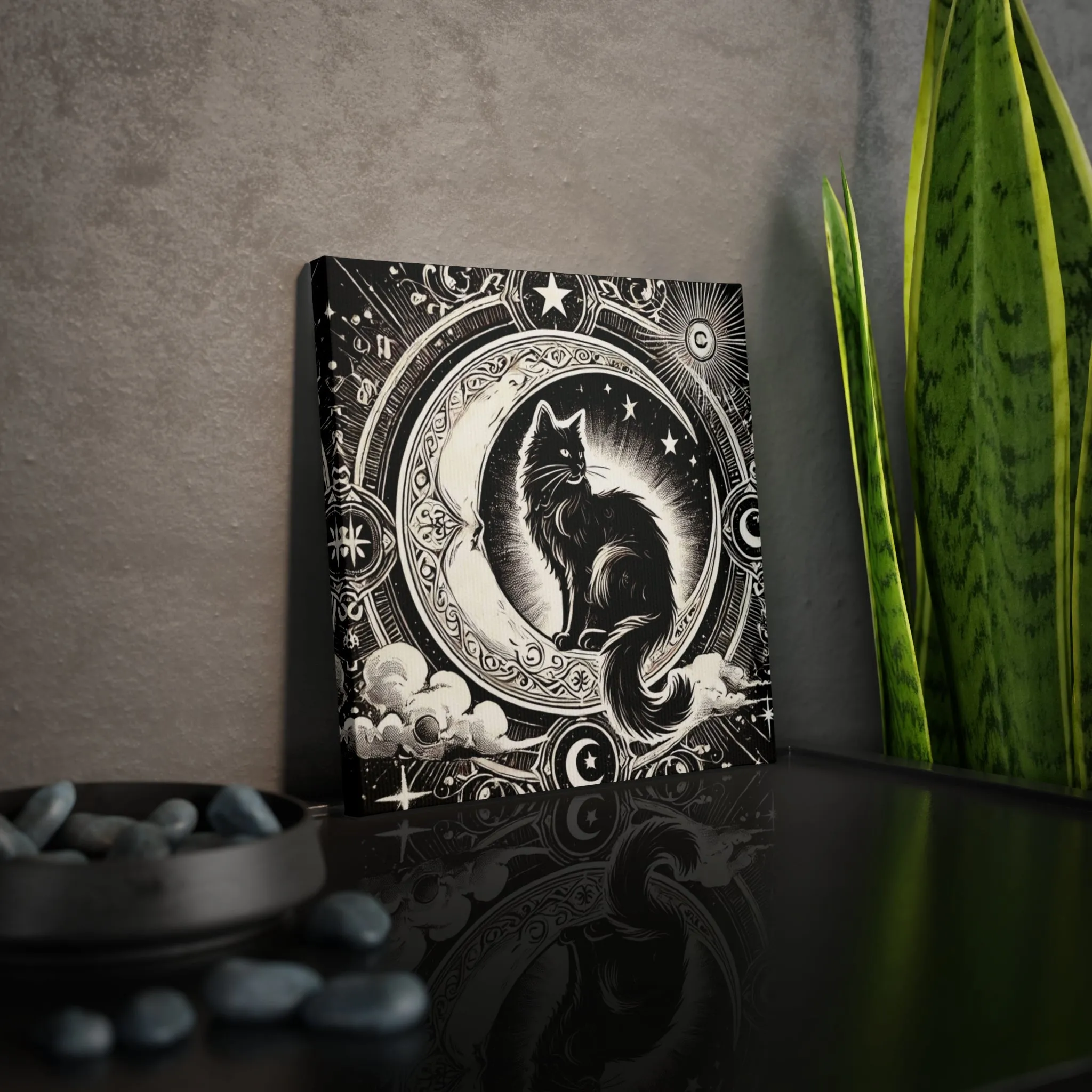 Black Cat Moon Tarot - Wall Art Decor 8x8