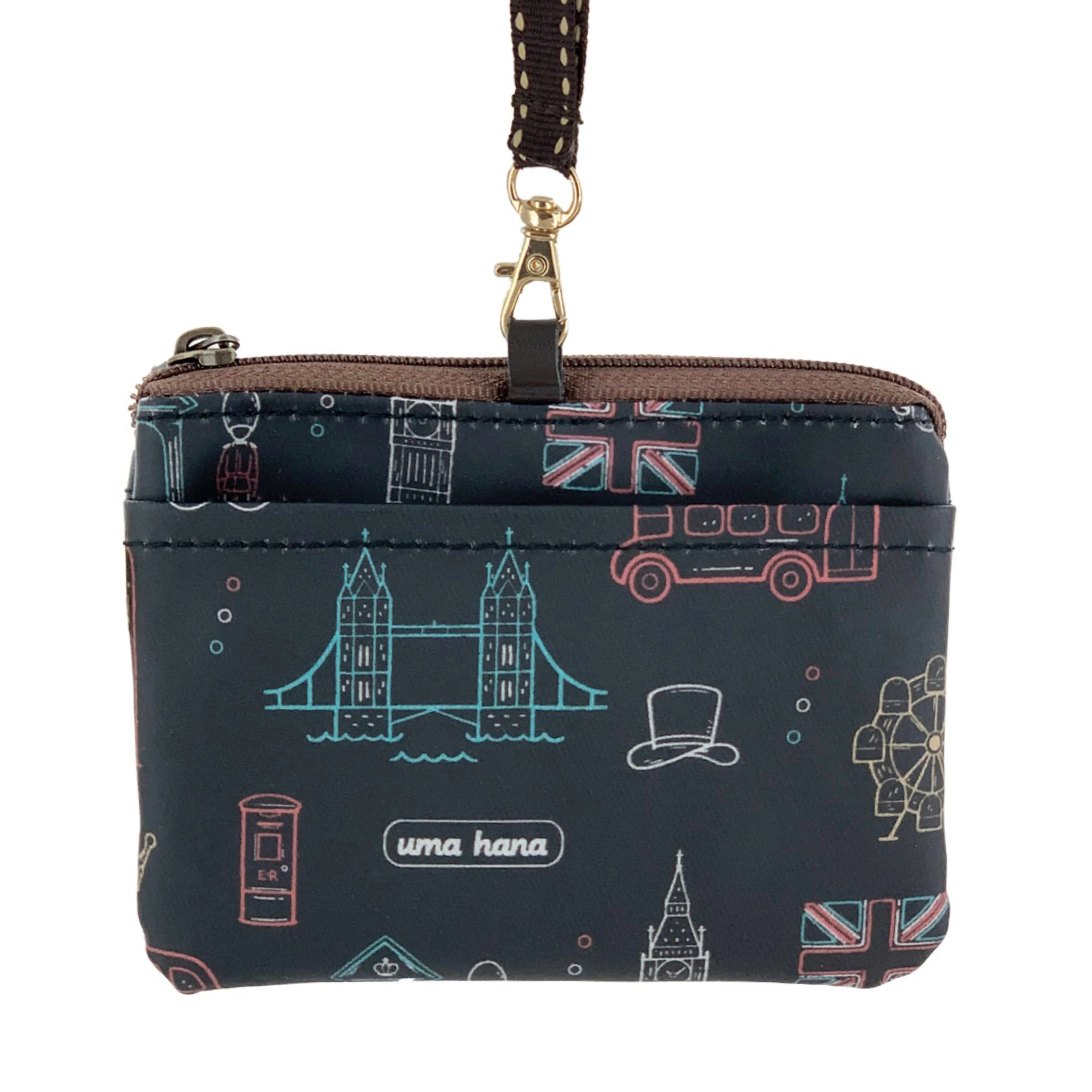 Black Europe Stencil Card & Coin Purse