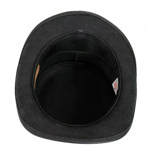 Black Victorian Leather Top Hat