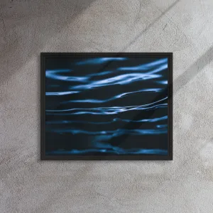 Blue Waves Framed Canvas Print
