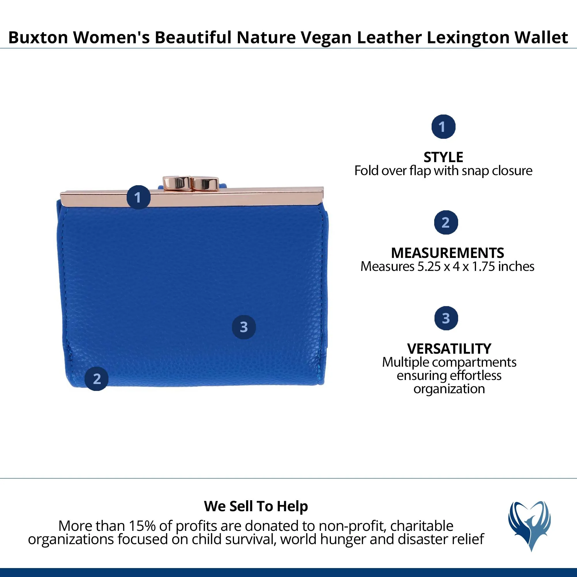 Buxton Women's Beautiful Vegan Leather Lexington Wallet