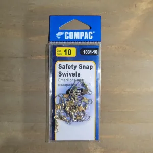 COMPAC Safety Snap Swivel Brass #10 10pack