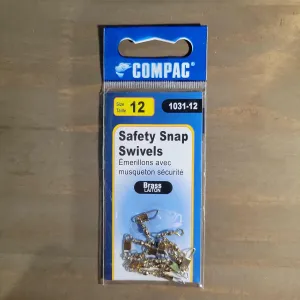 COMPAC Safety Snap Swivels Brass #12 10pack
