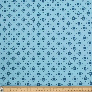 Country Side Collection #25 Blue Geometric Cotton Prints