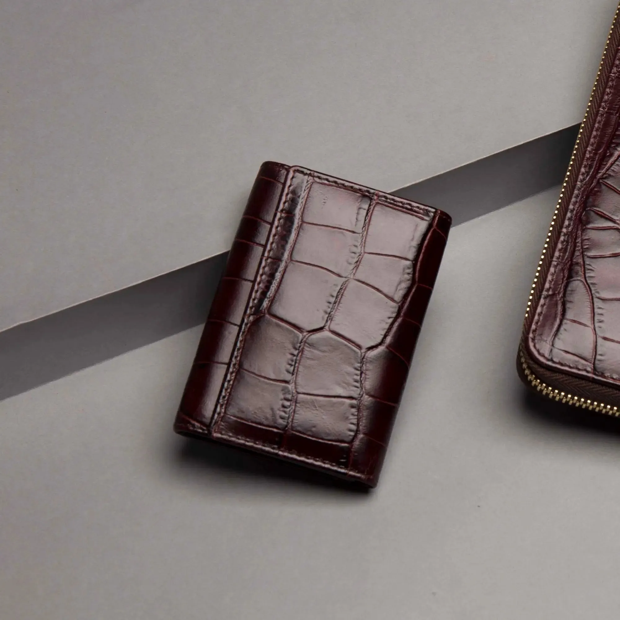Croco Coin Purse with Card Pocket