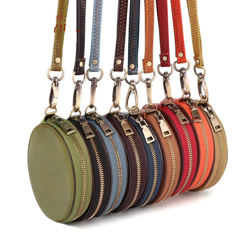 Cute Round Leather Changes Wallets K058