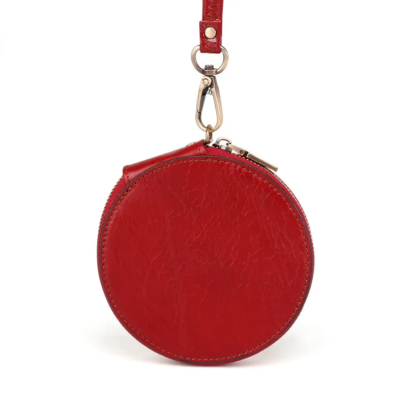 Cute Round Leather Changes Wallets K058