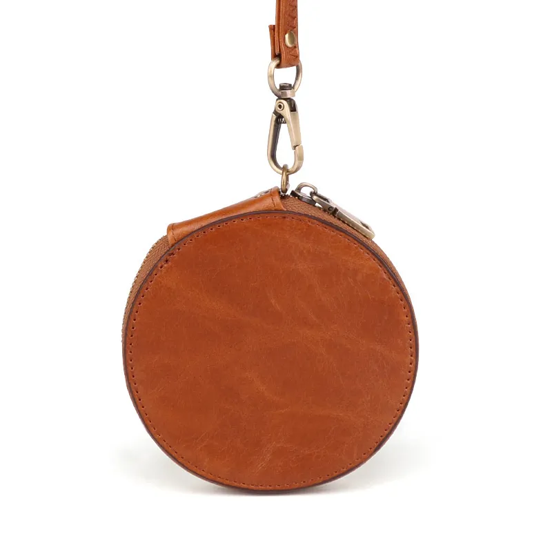 Cute Round Leather Changes Wallets K058