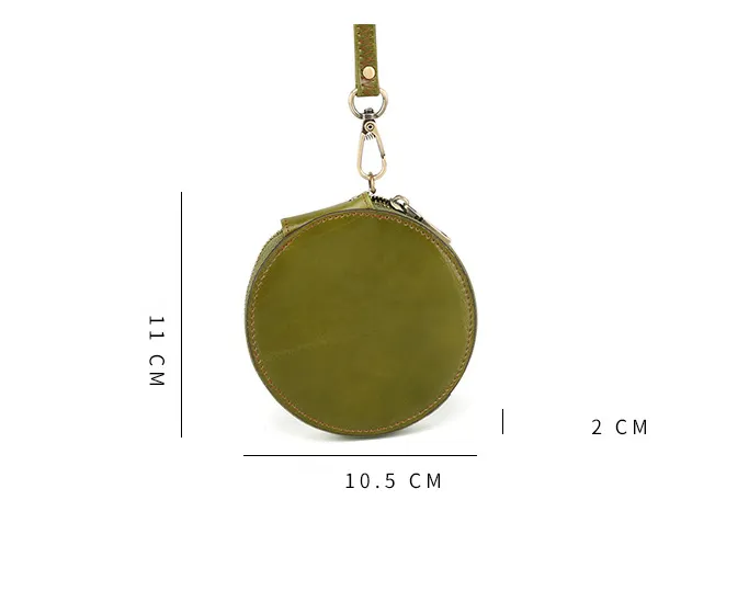 Cute Round Leather Changes Wallets K058