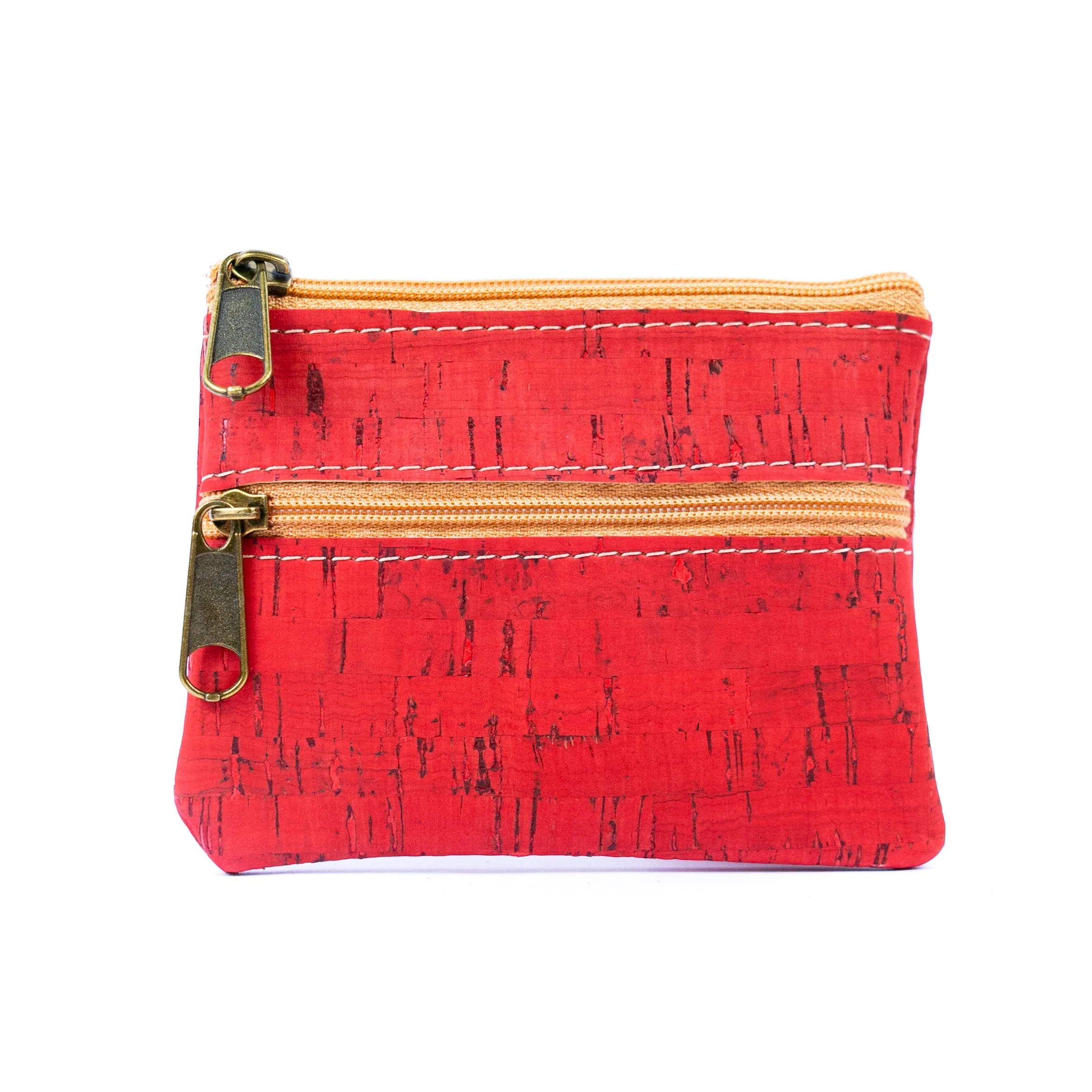 Double Zipper Cork Coin Purse BAGP-263 (5units)
