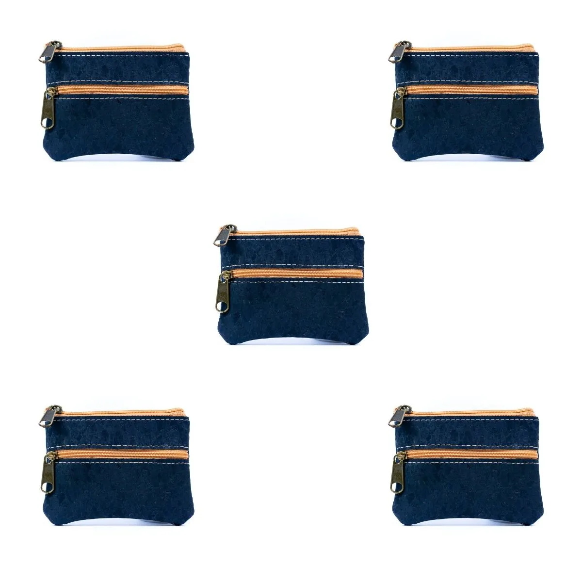 Double Zipper Cork Coin Purse BAGP-263 (5units)