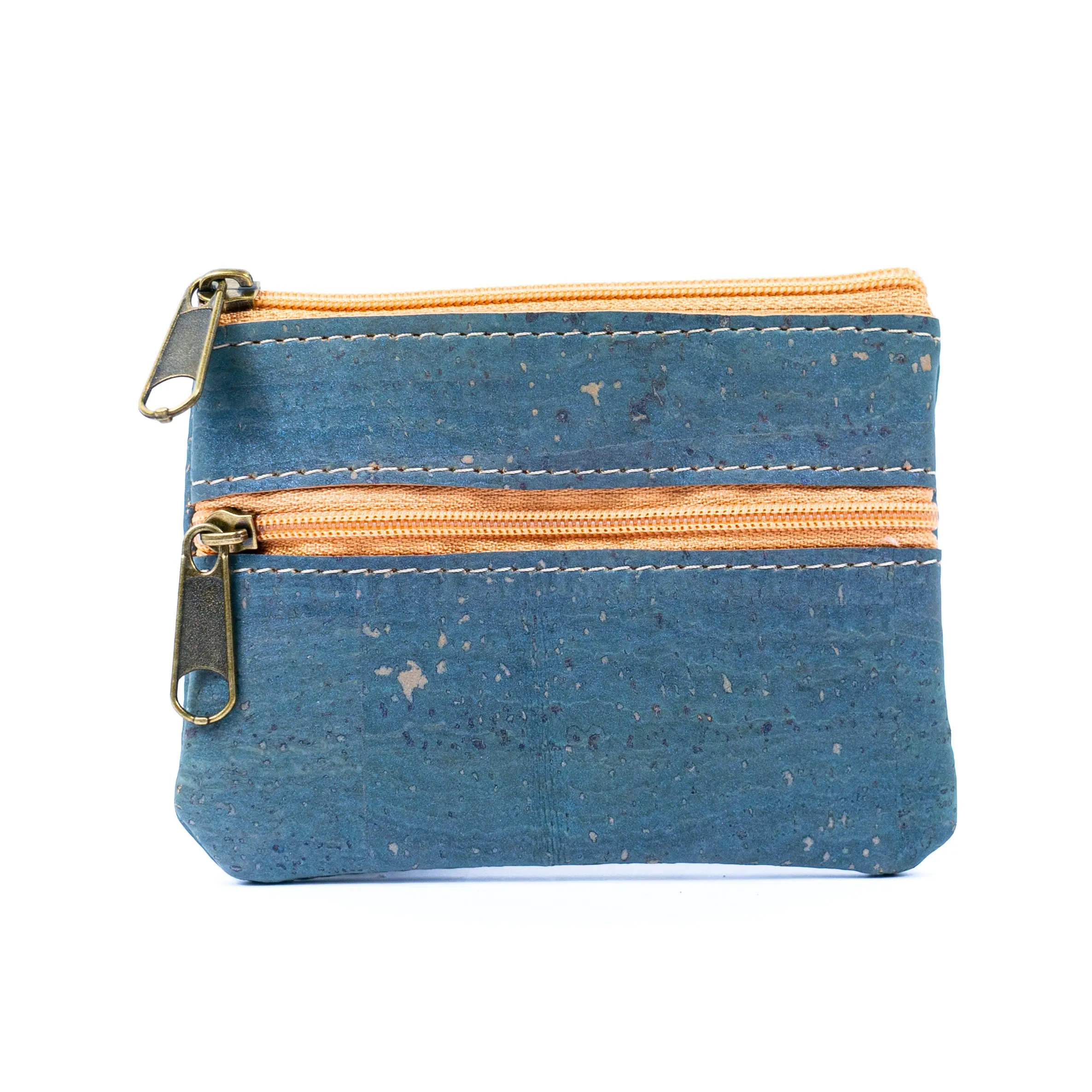 Double Zipper Cork Coin Purse BAGP-263 (5units)