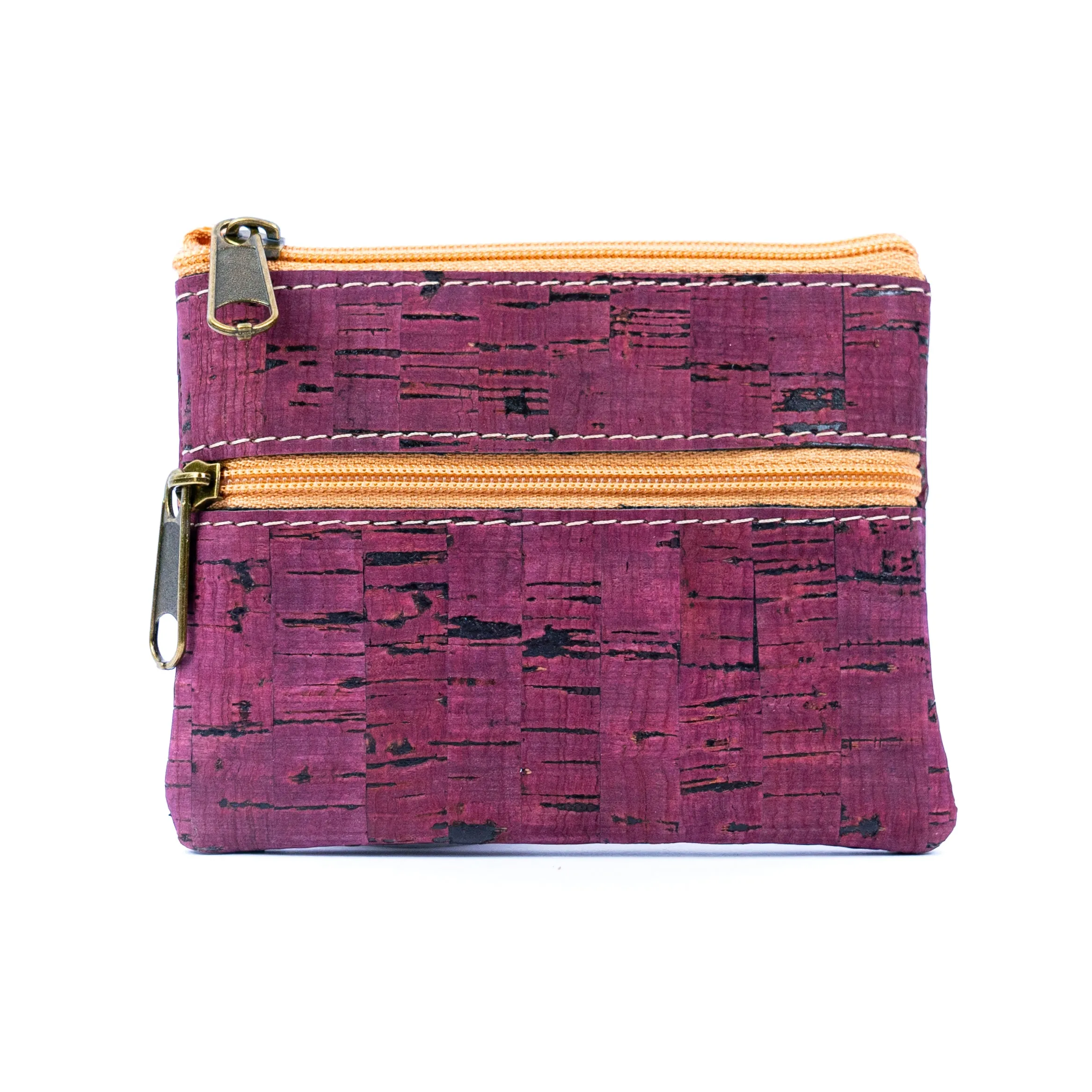 Double Zipper Cork Coin Purse BAGP-263 (5units)