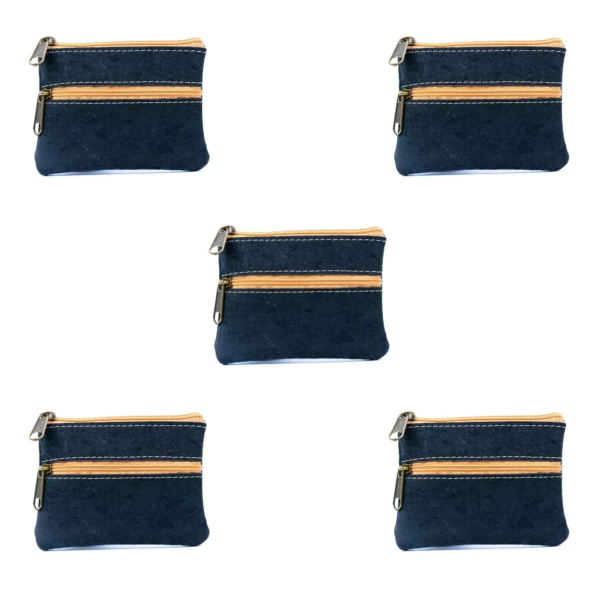 Double Zipper Cork Coin Purse BAGP-263 (5units)