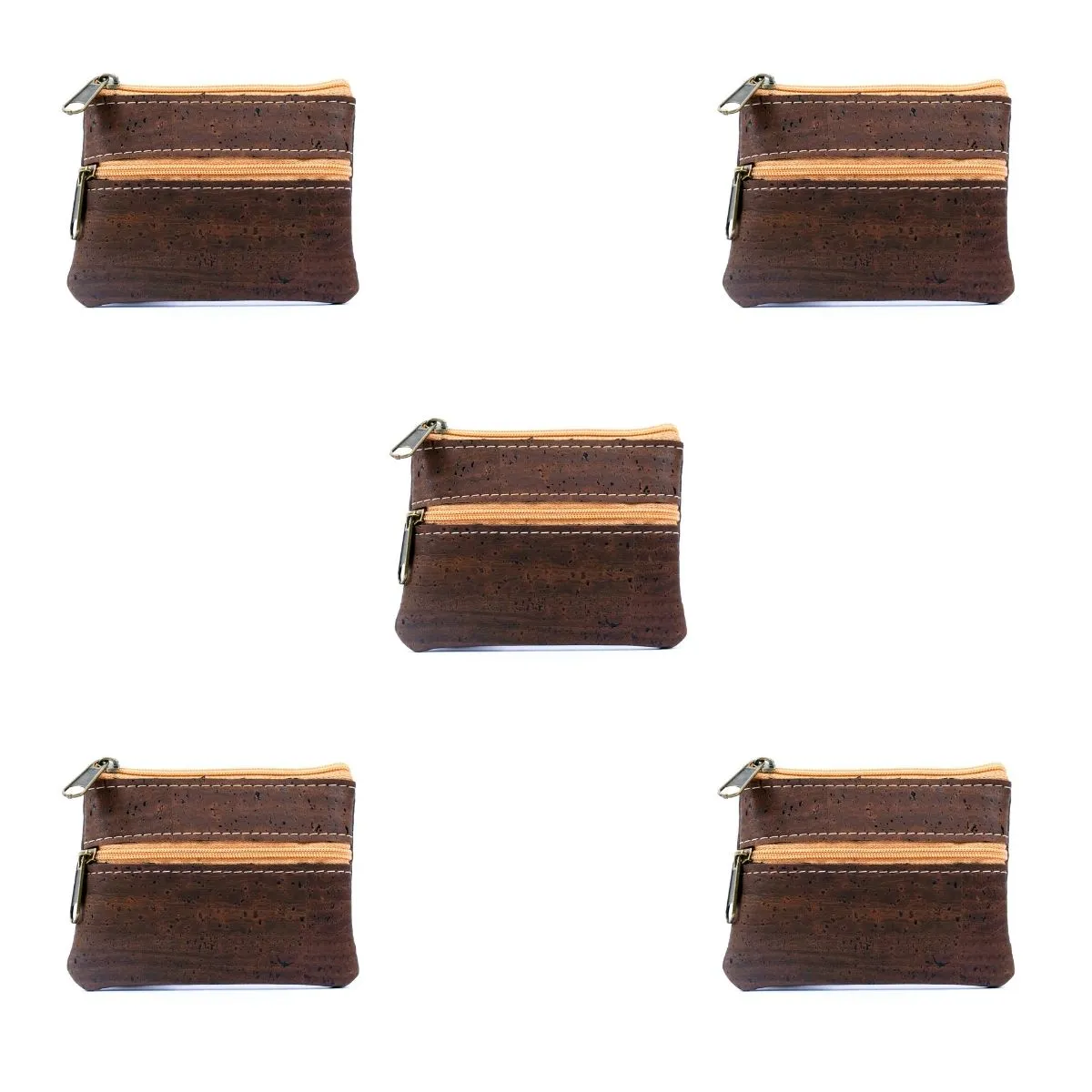 Double Zipper Cork Coin Purse BAGP-263 (5units)