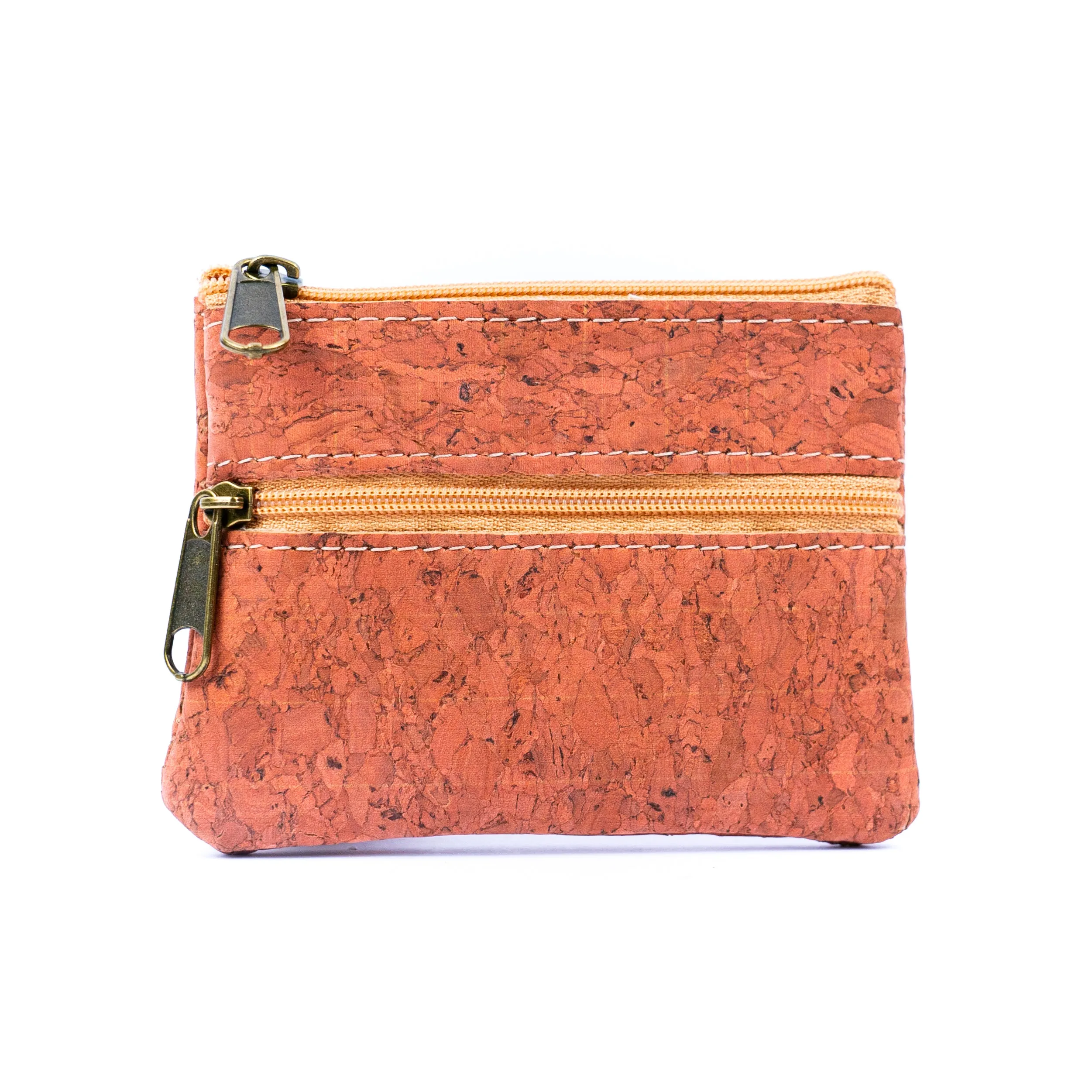 Double Zipper Cork Coin Purse BAGP-263 (5units)