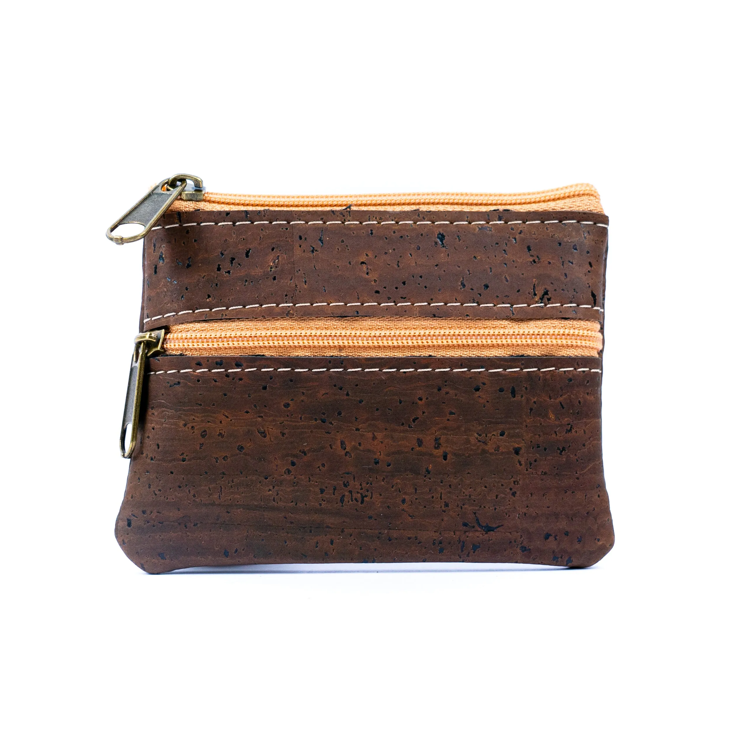 Double Zipper Cork Coin Purse BAGP-263 (5units)
