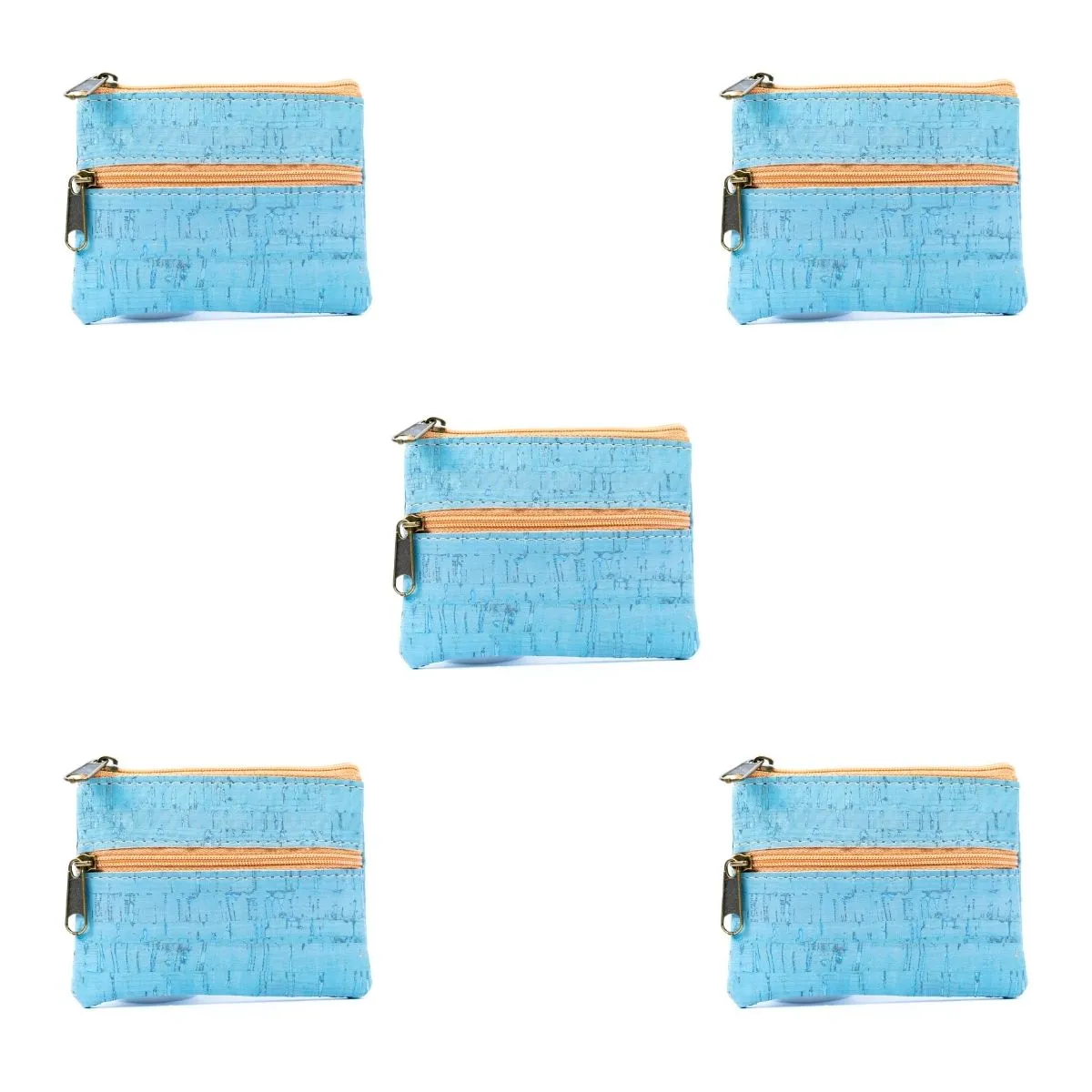 Double Zipper Cork Coin Purse BAGP-263 (5units)