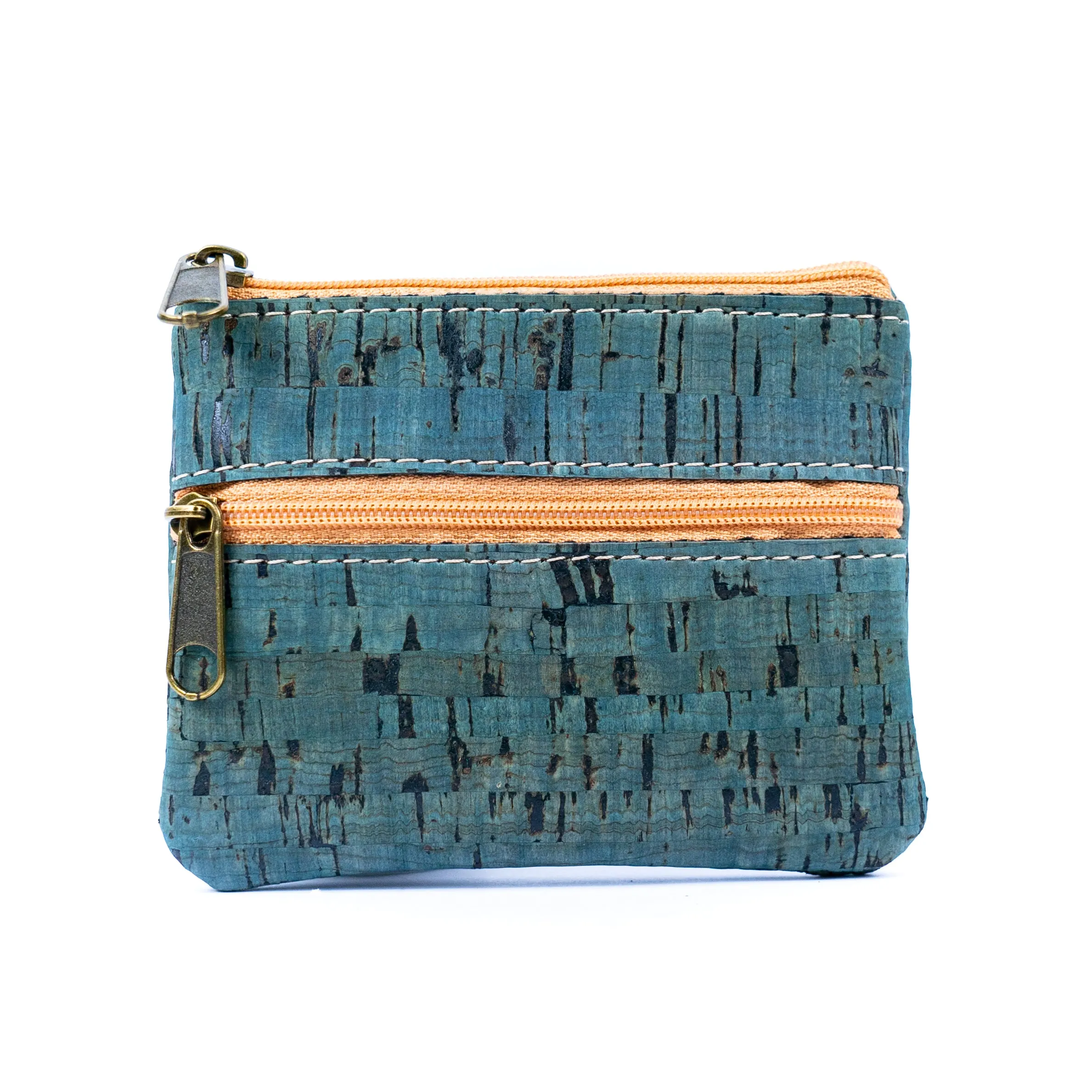 Double Zipper Cork Coin Purse BAGP-263 (5units)