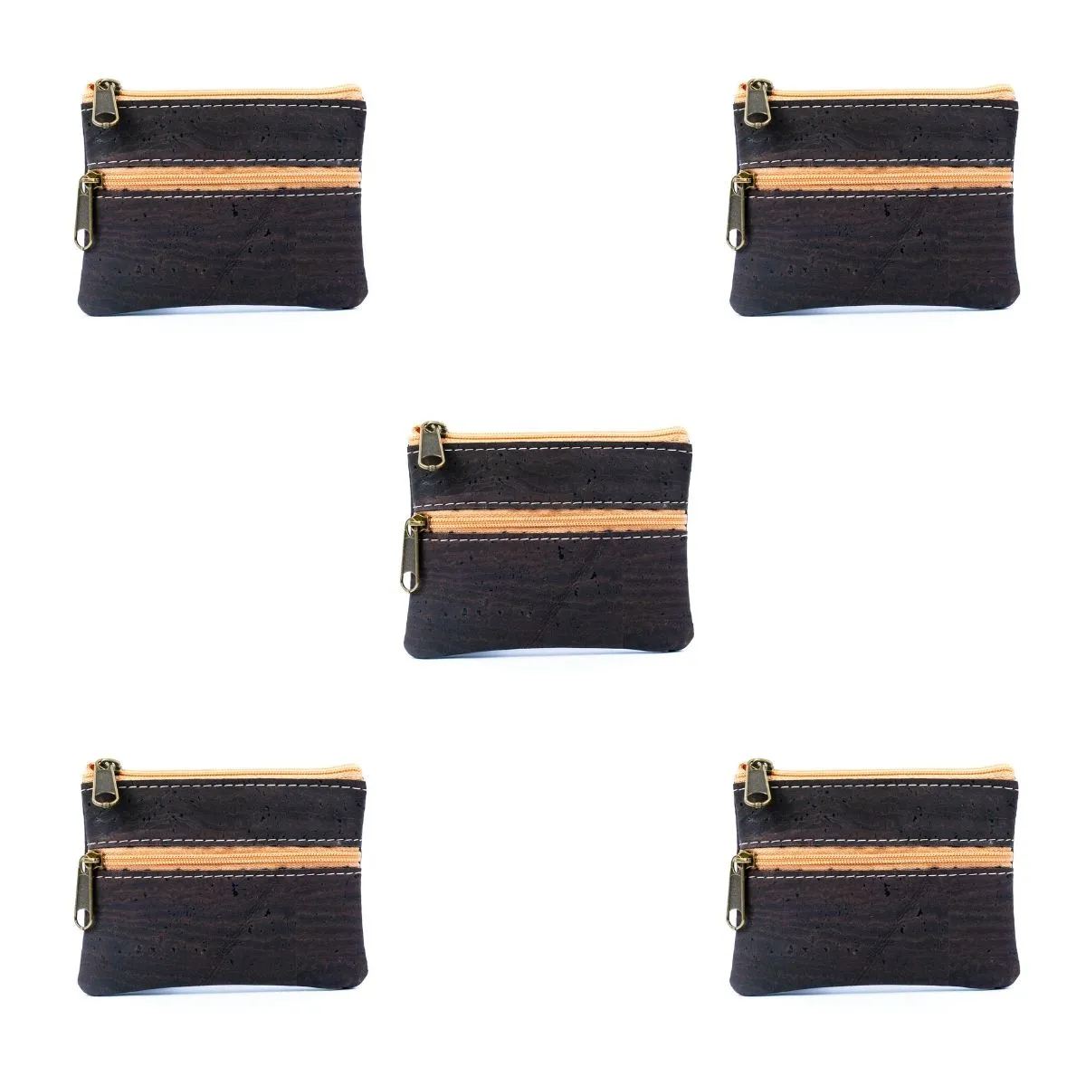 Double Zipper Cork Coin Purse BAGP-263 (5units)