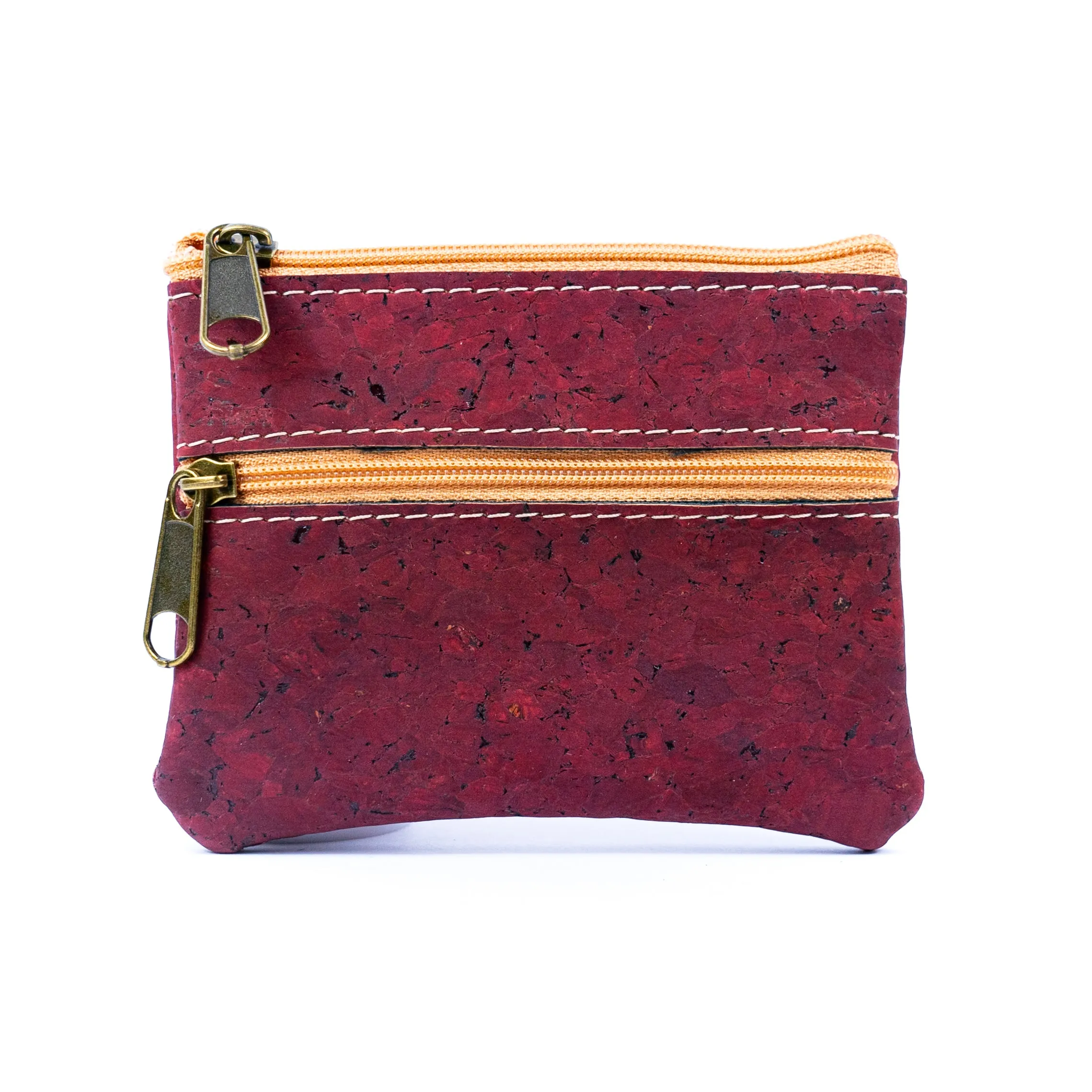 Double Zipper Cork Coin Purse BAGP-263 (5units)