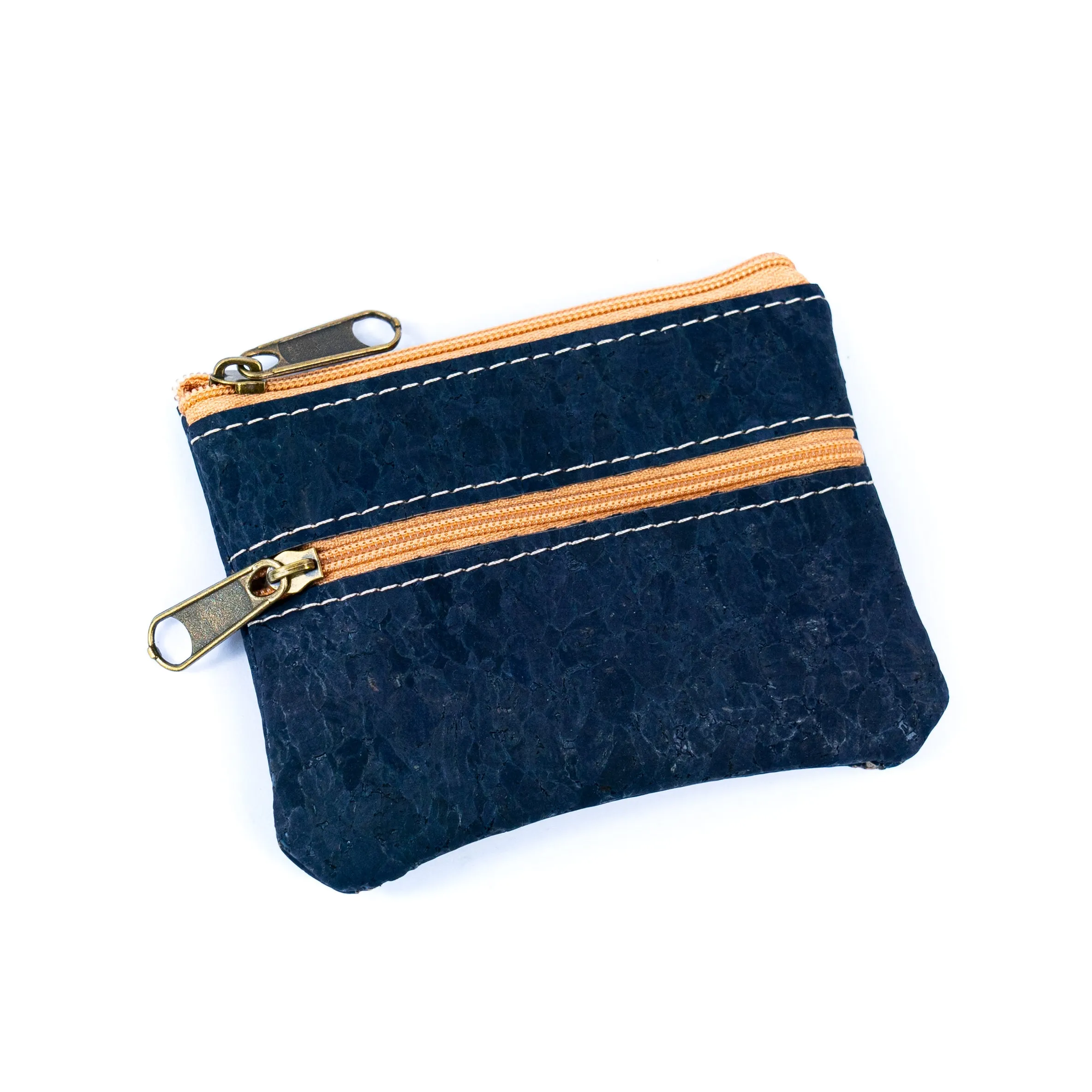 Double Zipper Cork Coin Purse BAGP-263 (5units)