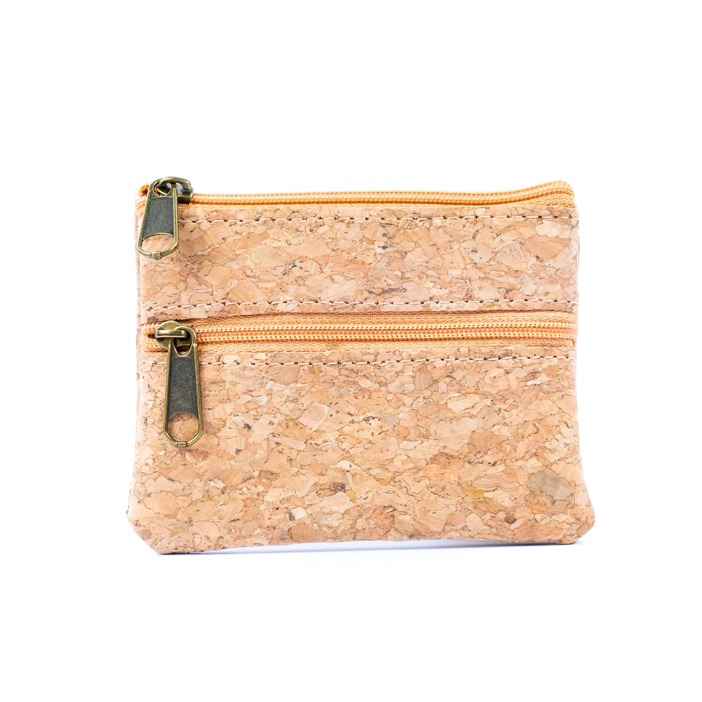 Double Zipper Cork Coin Purse BAGP-263 (5units)