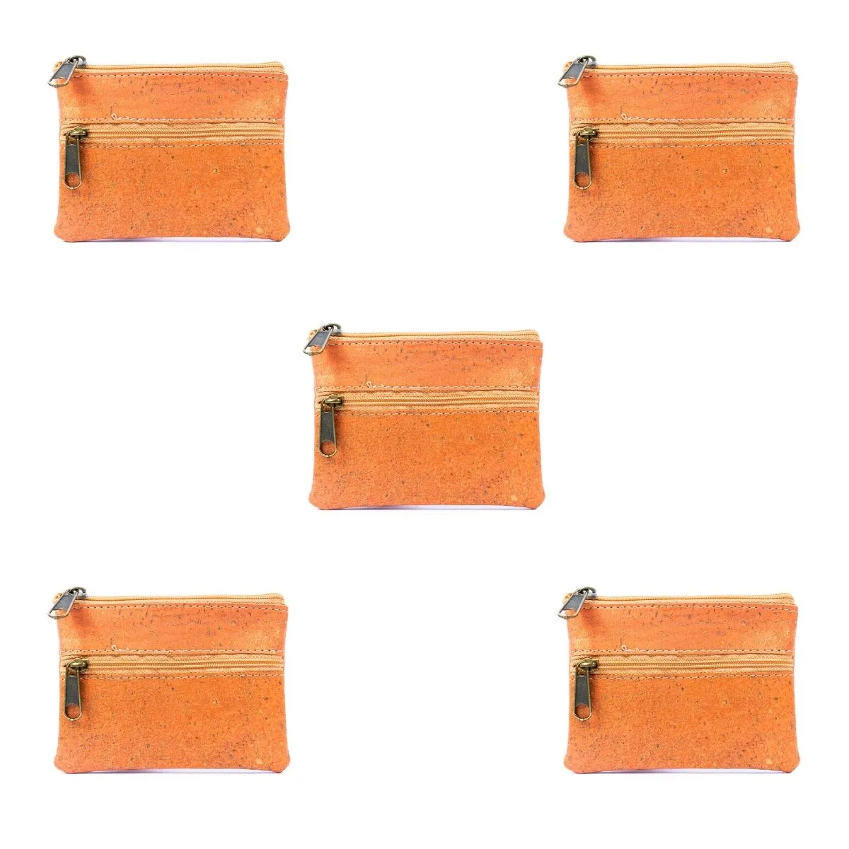 Double Zipper Cork Coin Purse BAGP-263 (5units)