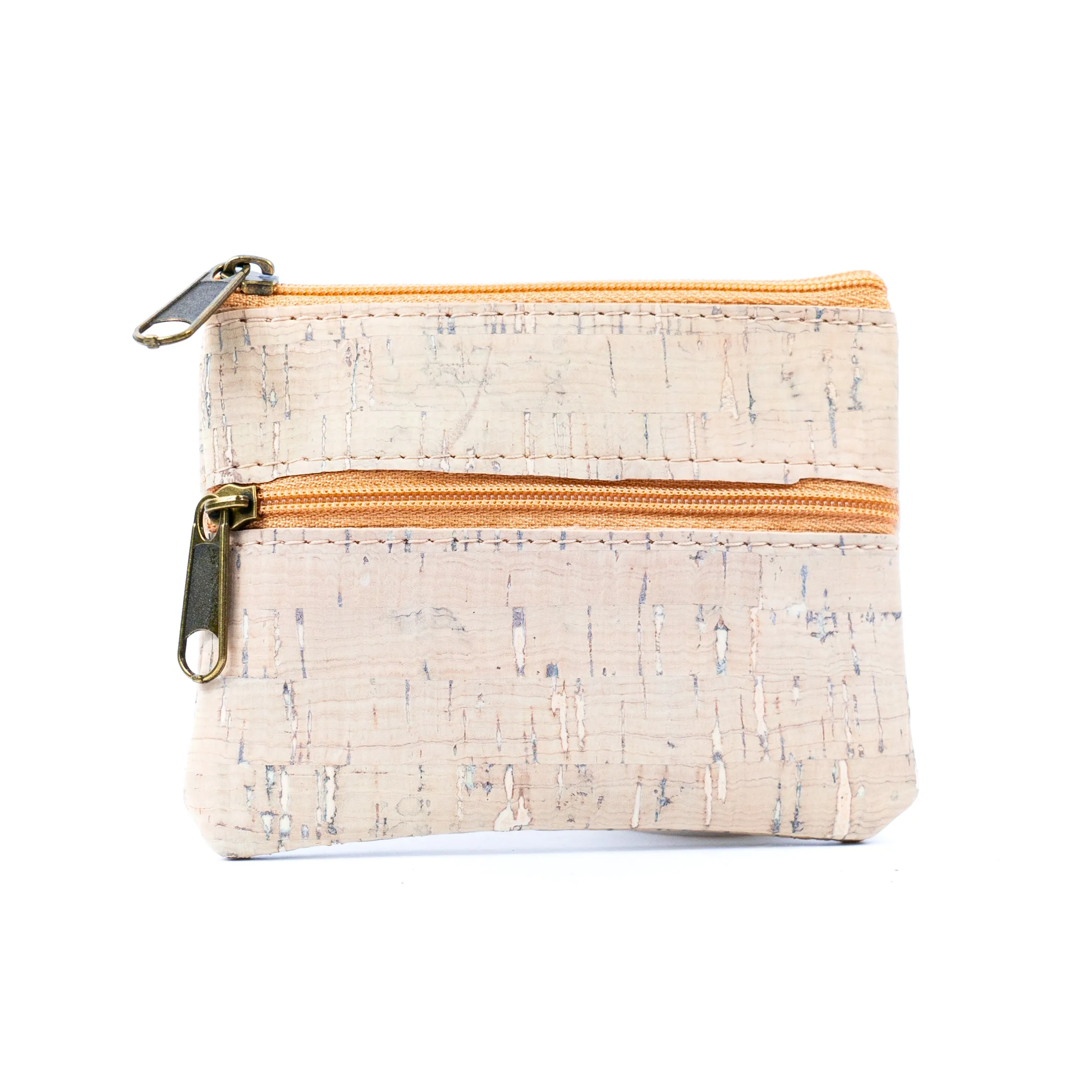 Double Zipper Cork Coin Purse BAGP-263 (5units)