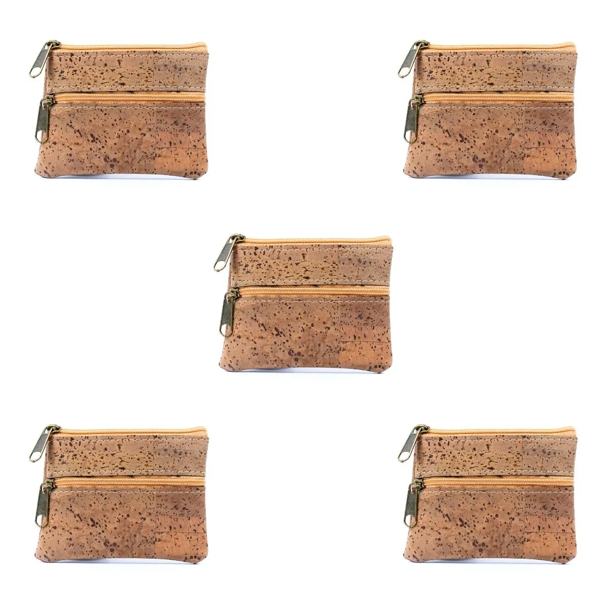 Double Zipper Cork Coin Purse BAGP-263 (5units)