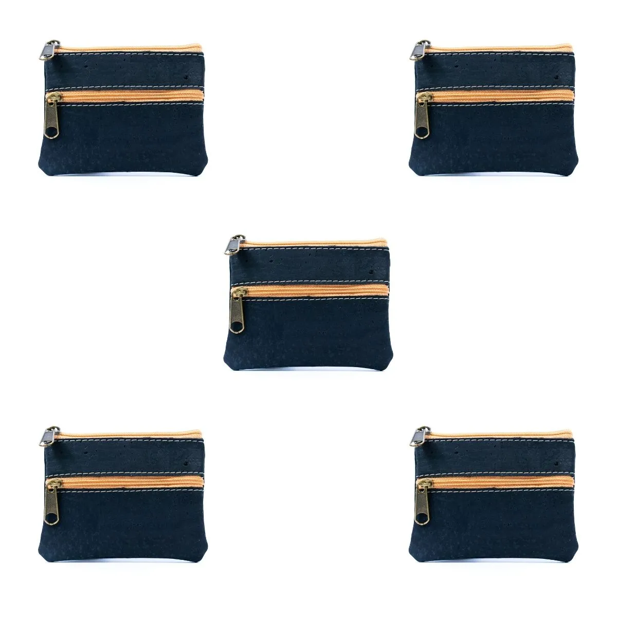 Double Zipper Cork Coin Purse BAGP-263 (5units)