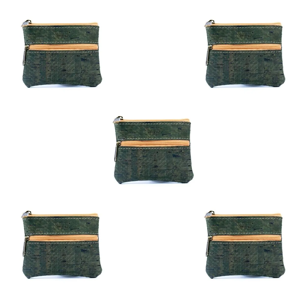 Double Zipper Cork Coin Purse BAGP-263 (5units)